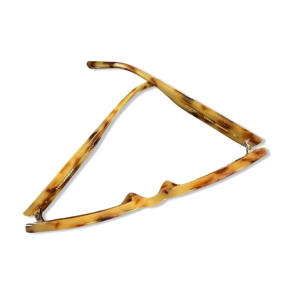 Linda Farrow The Attico Berta Brown tortoiseshell Pink Cat-Eye Sunglasses NEW